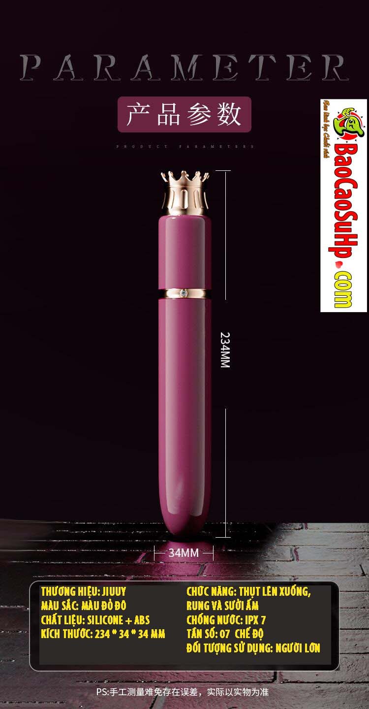 Máy Rung Thỏi Son Jiuuy King Tabitha 2in1 Rung Nhiệt Siêu Mượt