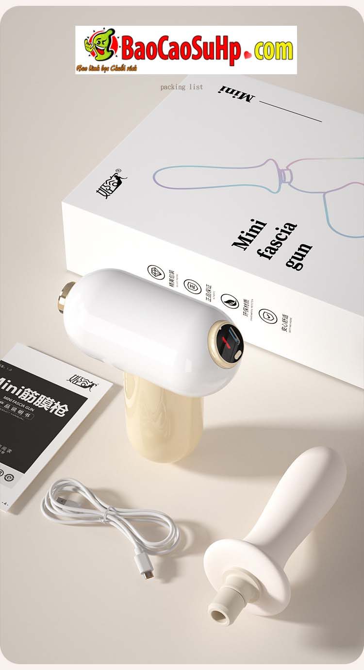 Dương vật súng máy Mini Fascial kèm phụ kiện tiện lợi giá tốt