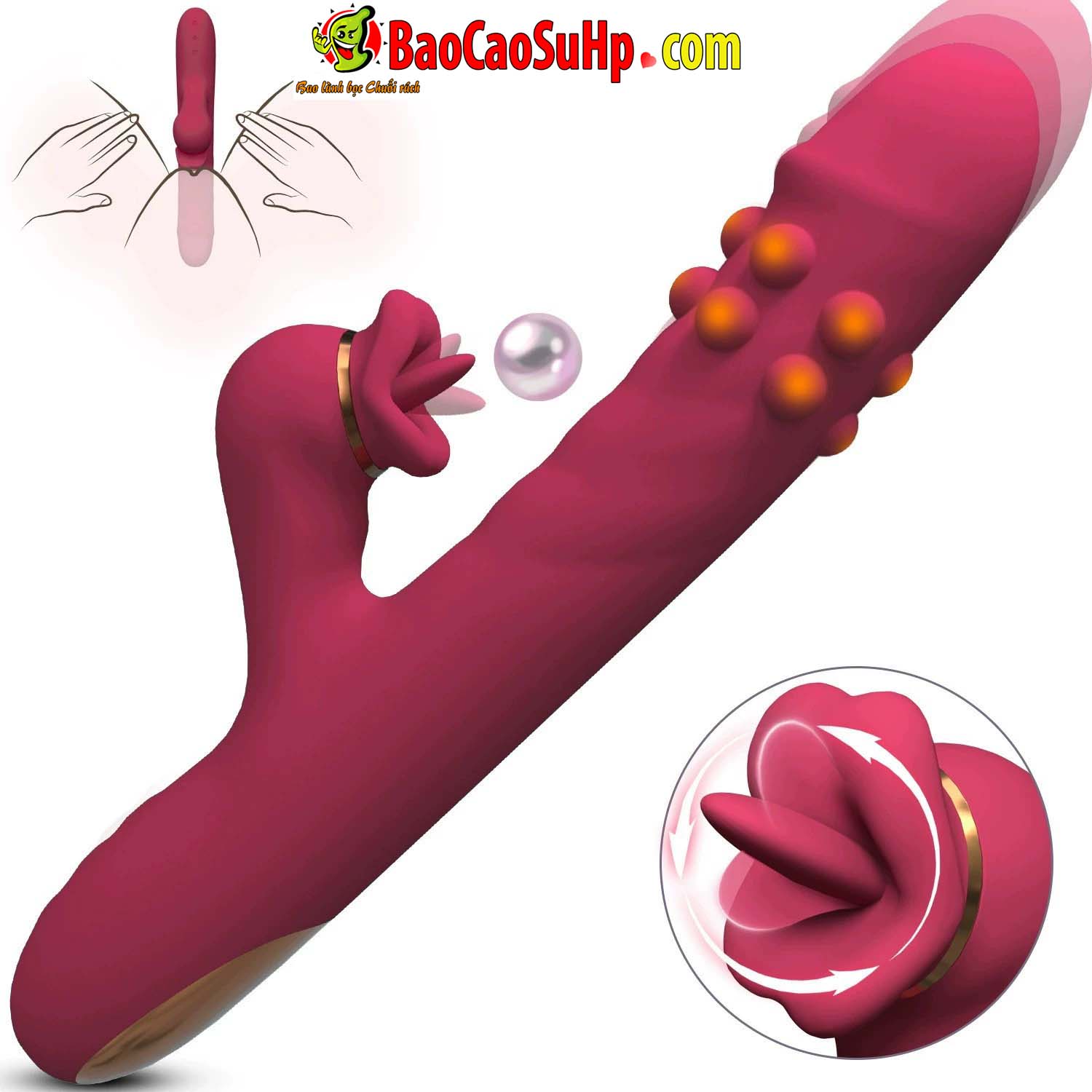 Dương Vật Giả Bi Xoắn Lưỡi Liếm R420 Sherwin Cao Cấp Thú Vị