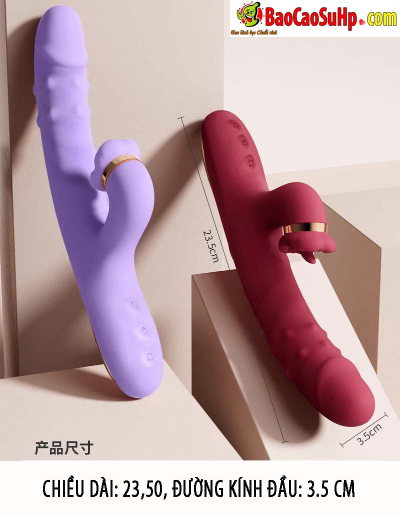 Dương Vật Giả Bi Xoắn Lưỡi Liếm R420 Sherwin Cao Cấp Thú Vị