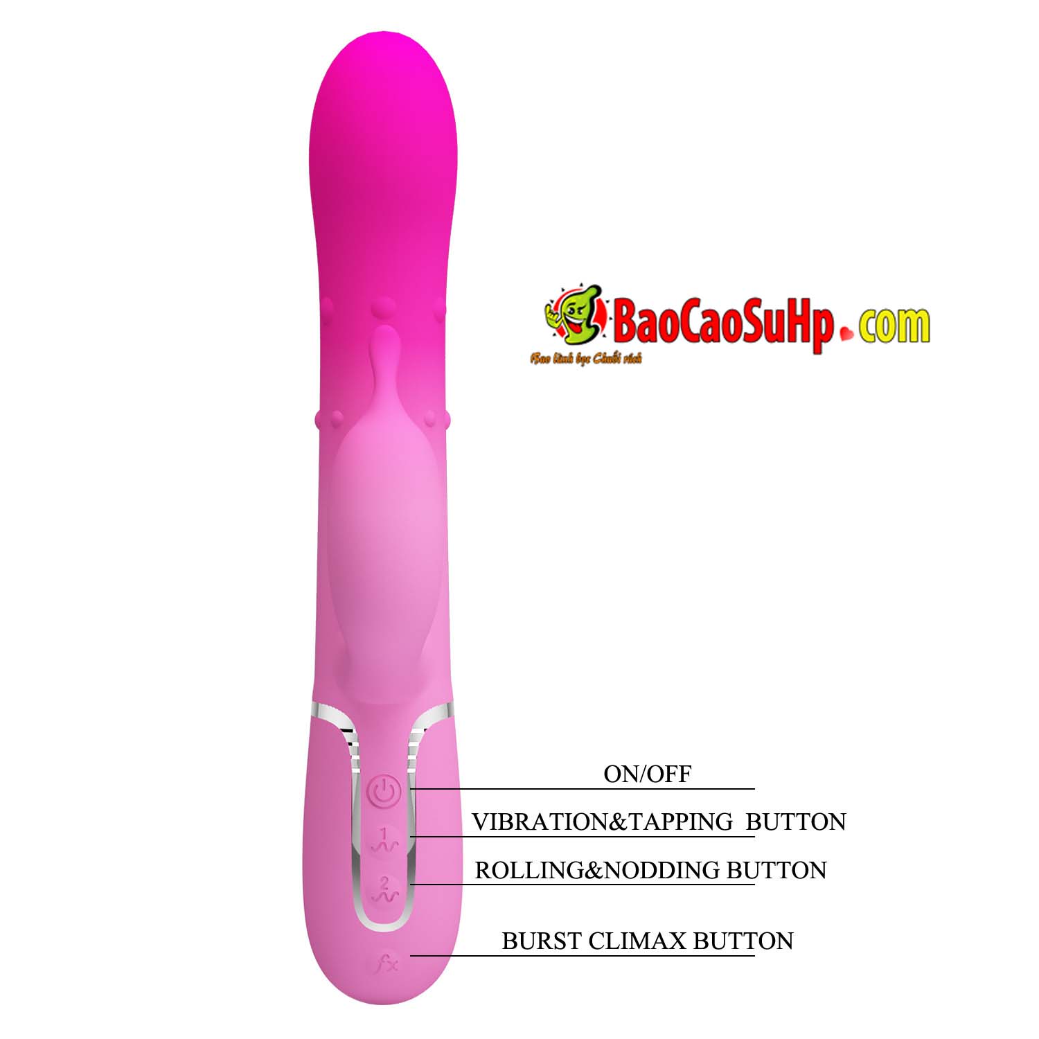 Dương vật giả tai thỏ Shima 4 trong 1 rung xoay mạnh mẽ, kích thích