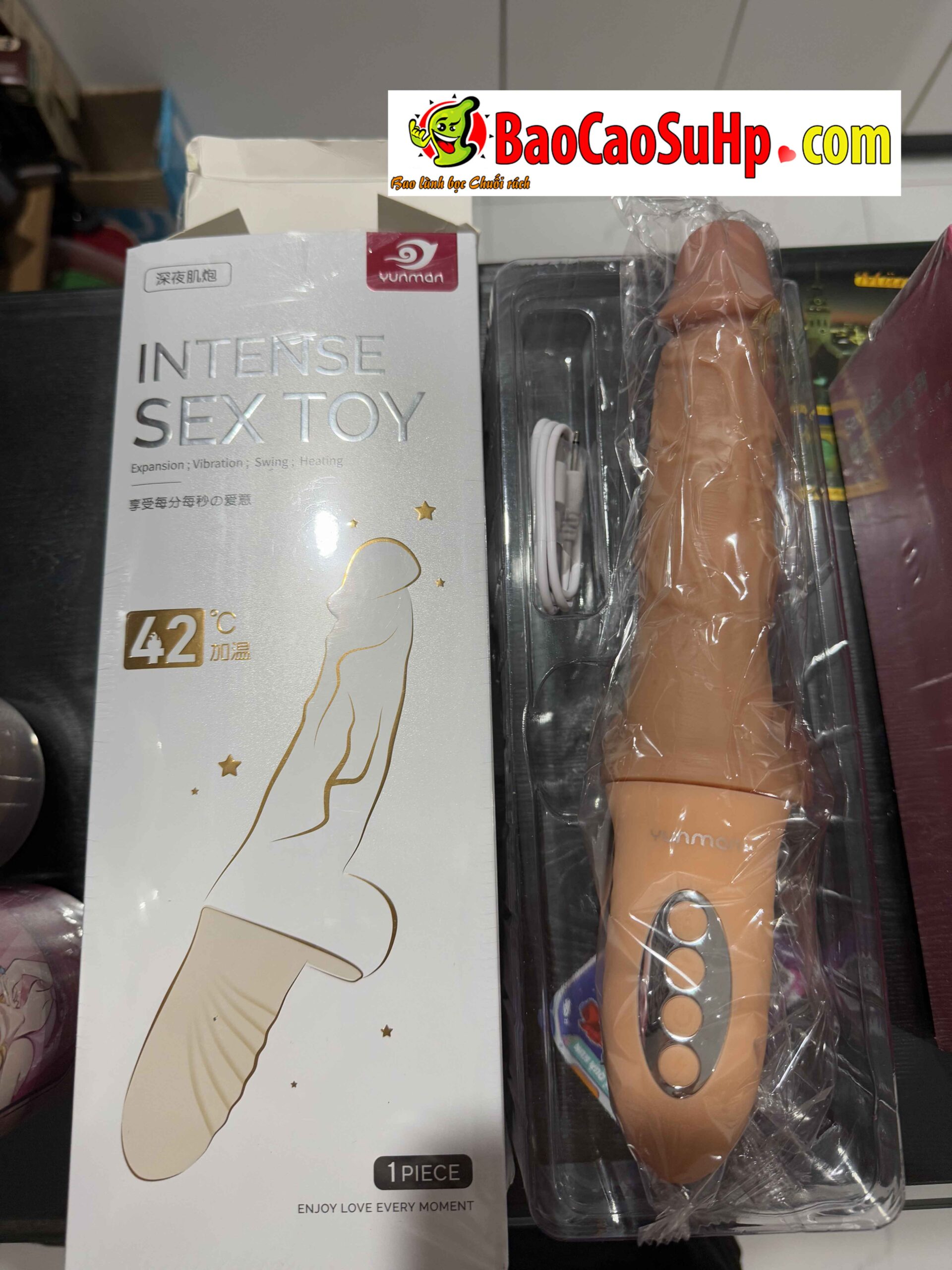 Dương vật giả HOTBOY Bella silicone rung thụt phát nhiệt cực đã