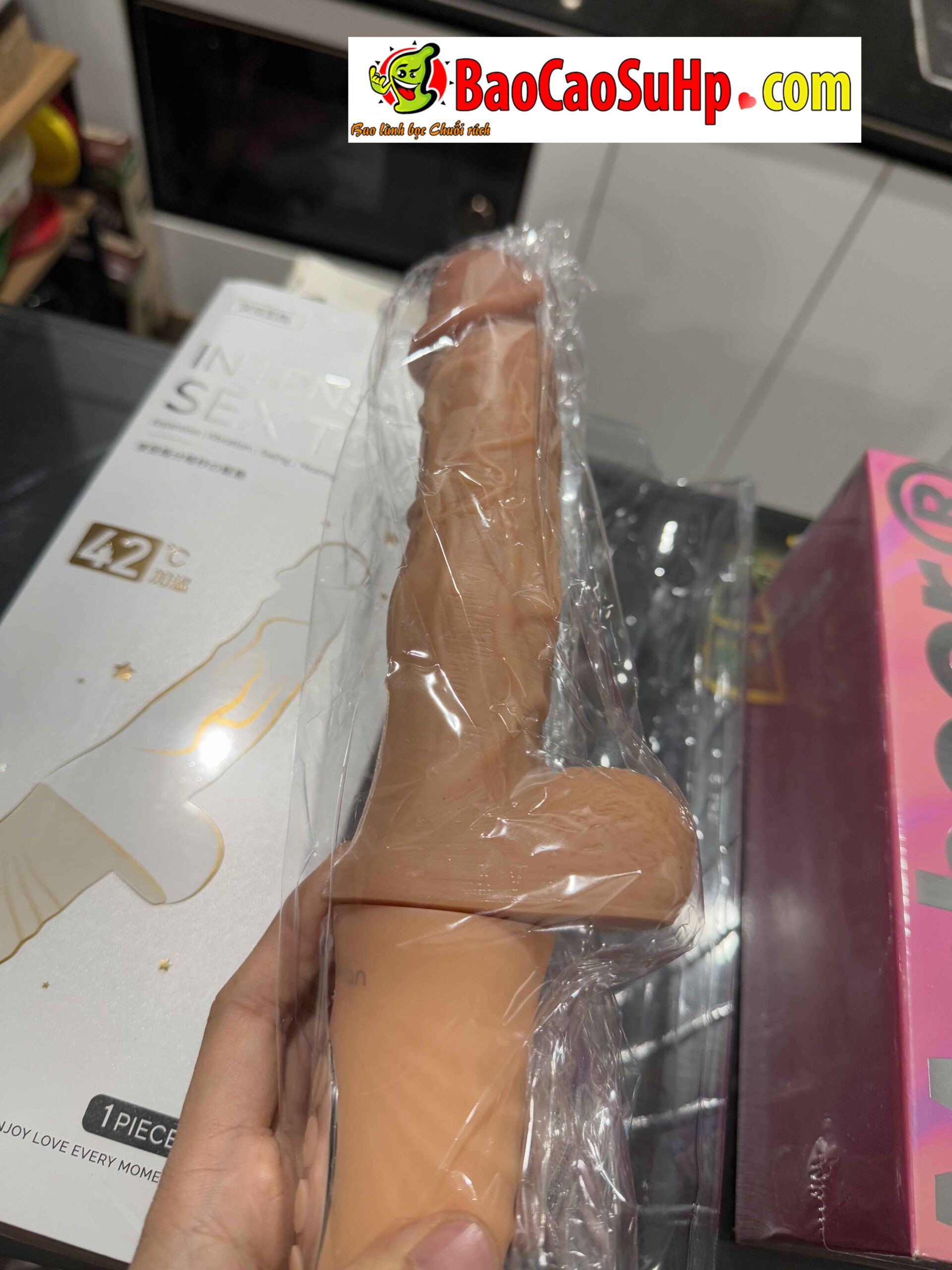 Dương vật giả HOTBOY Bella silicone rung thụt phát nhiệt cực đã