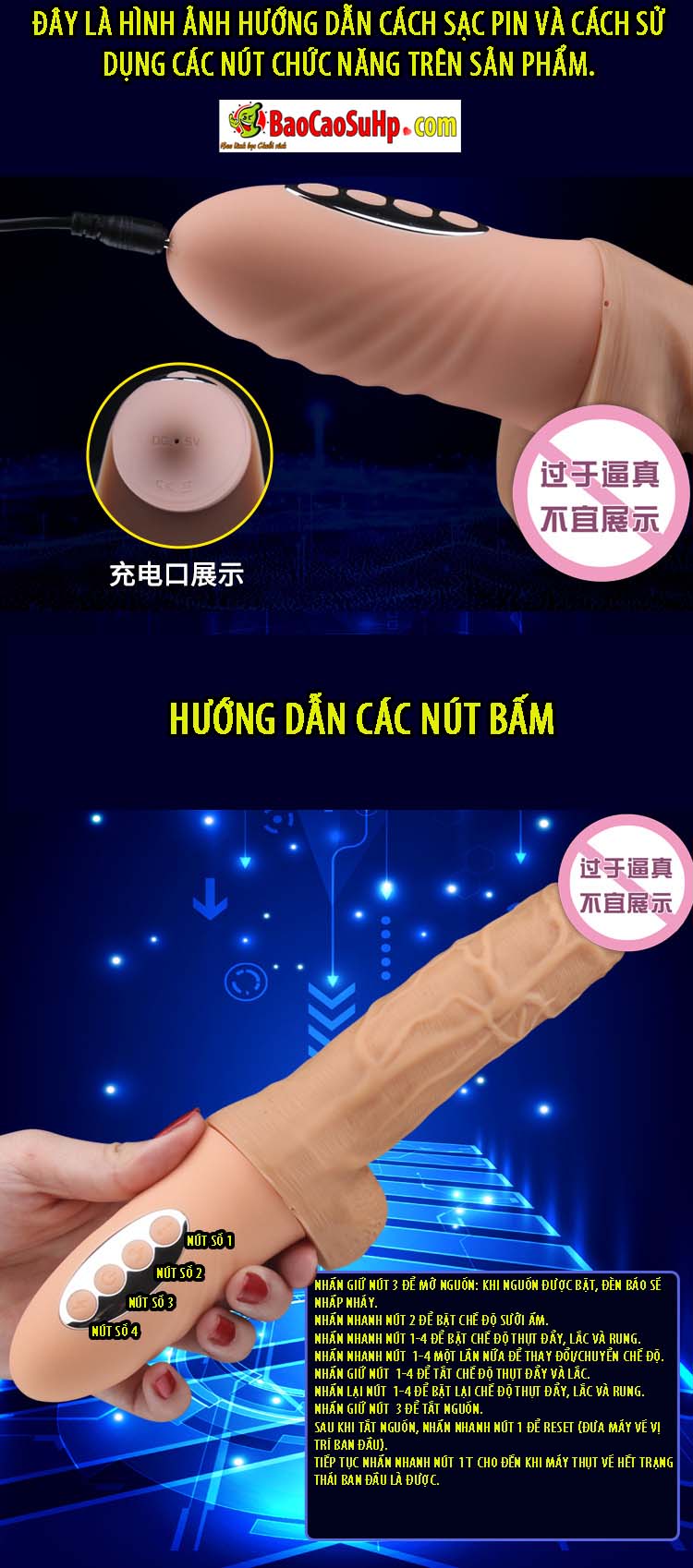 Dương vật giả HOTBOY Bella silicone rung thụt phát nhiệt cực đã