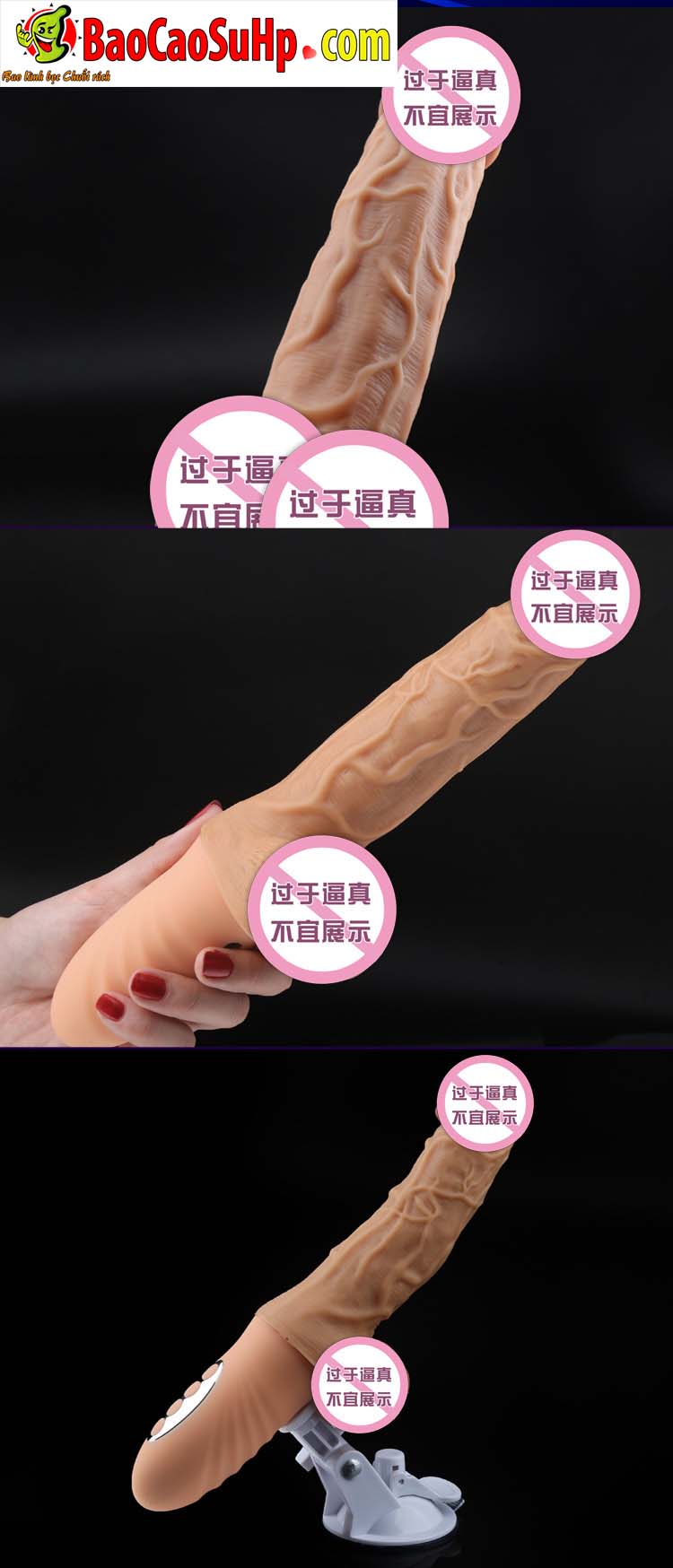 Dương vật giả HOTBOY Bella silicone rung thụt phát nhiệt cực đã