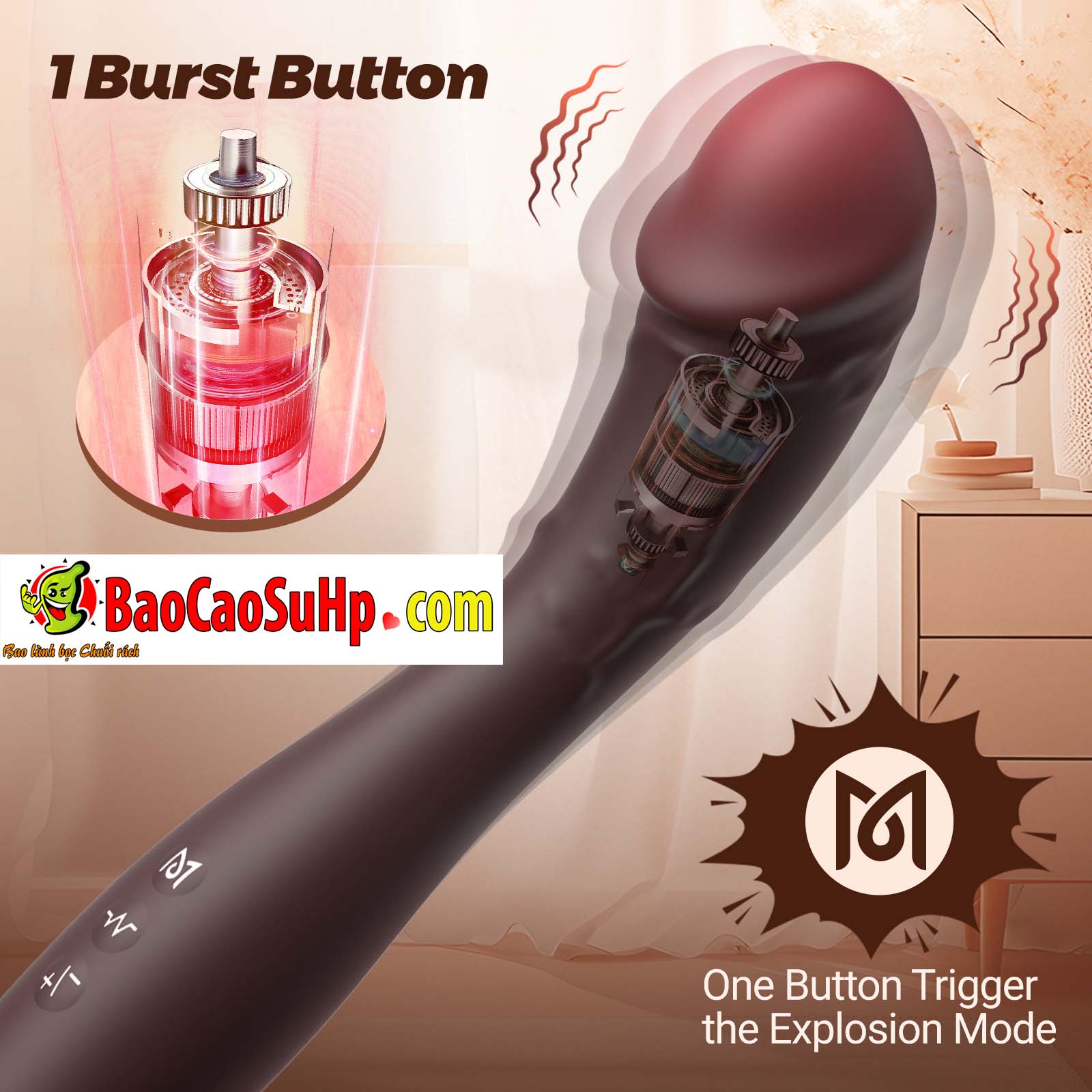 Máy rung điểm G siêu mạnh Regular Edition màu nâu đậm kích thích
