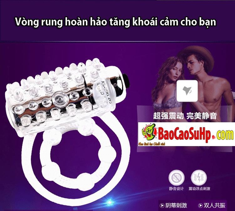 Vòng đeo dương vật rung CLIT Chisa tăng khoái cảm chống xuất tinh