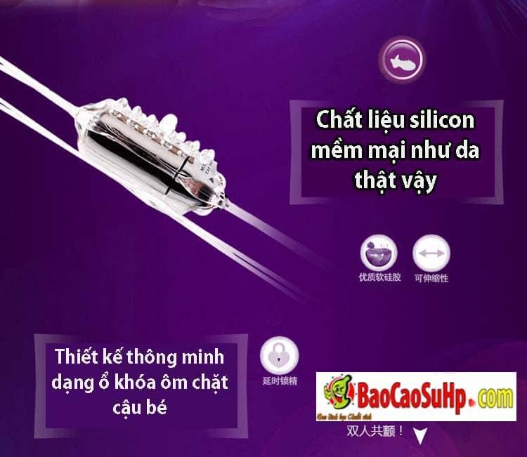 Vòng đeo dương vật rung CLIT Chisa tăng khoái cảm chống xuất tinh
