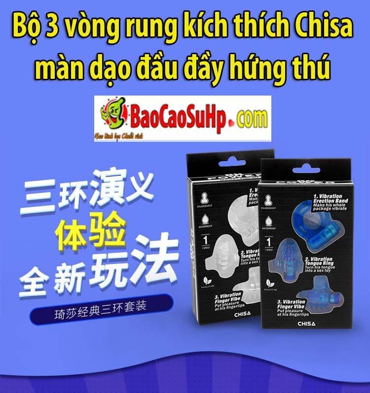Bộ 3 vòng rung Chisa tăng khoái cảm cặp đôi