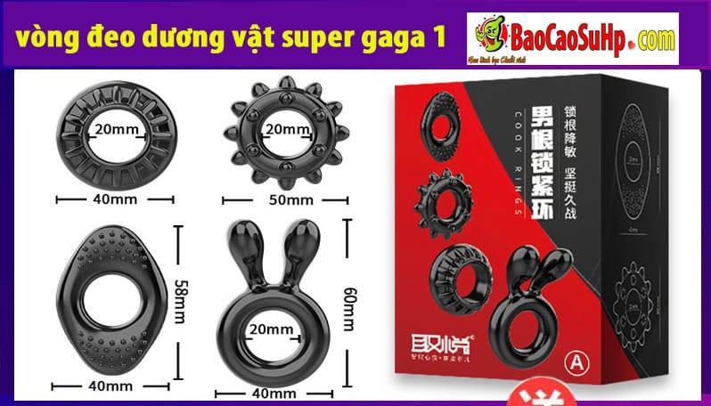 Bộ vòng đeo dương vật Super Gaga tăng kích thước hiệu quả Bộ vòng đeo dương vật Super Gaga tăng kích thước hiệu quả