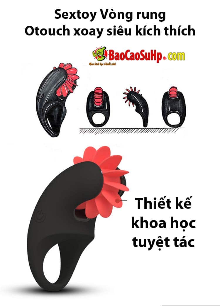 Vòng rung Otouch xoay đa chế độ Sextoy tăng khoái cảm