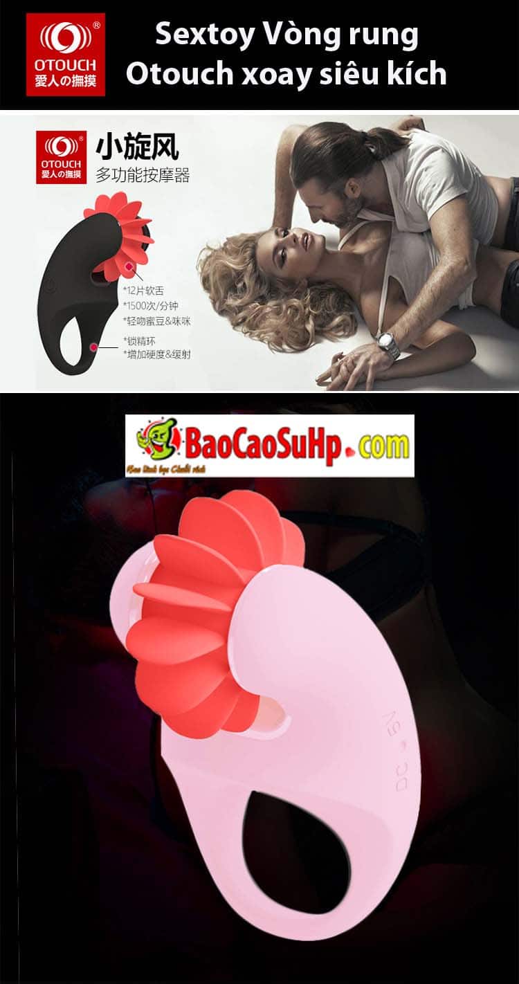 Vòng rung Otouch xoay đa chế độ Sextoy tăng khoái cảm
