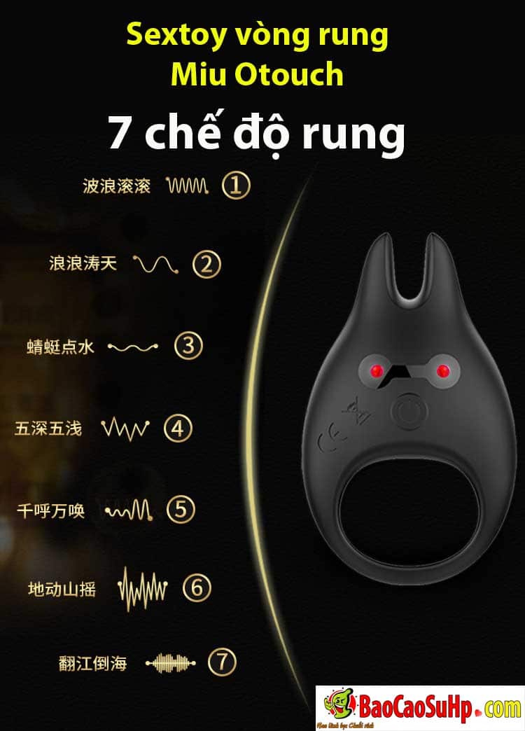 Sextoy vòng rung Miu Otouch tăng khoái cảm kéo dài cuộc yêu