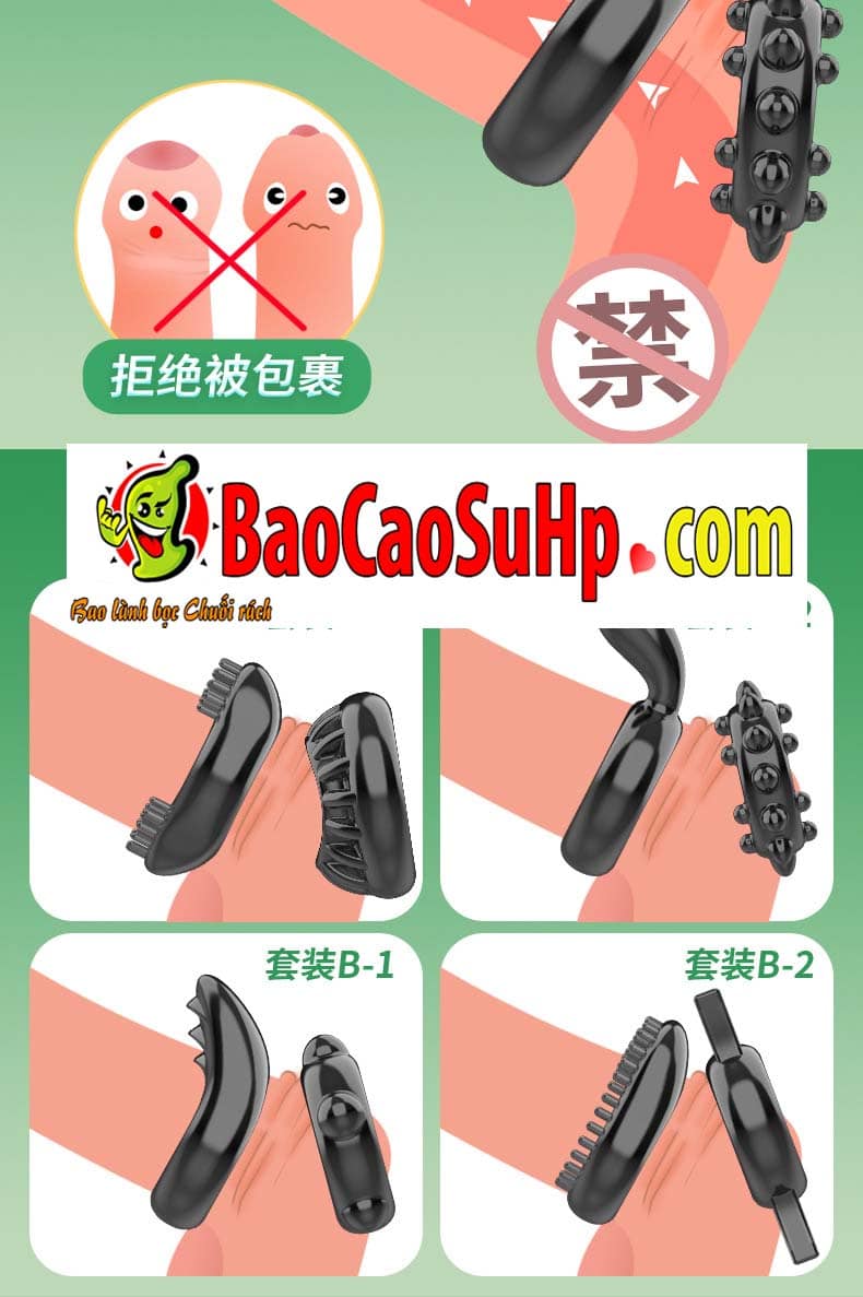 Bộ vòng đeo dương vật Cristan Muloc da mềm tăng kích thước khoái cảm