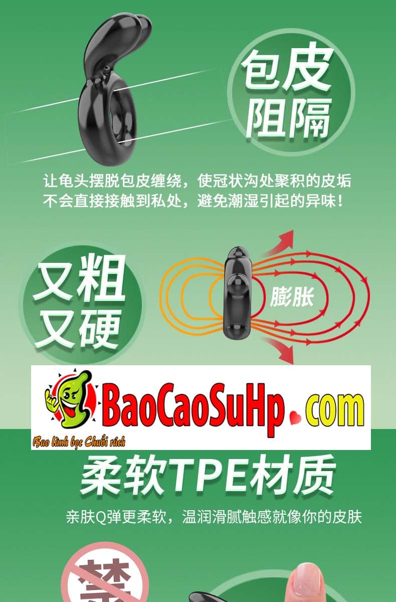 Bộ vòng đeo dương vật Cristan Muloc da mềm tăng kích thước khoái cảm