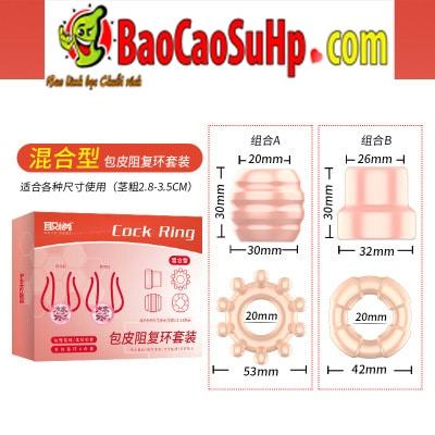 Bộ vòng đeo dương vật Cristan Muloc da mềm tăng kích thước khoái cảm