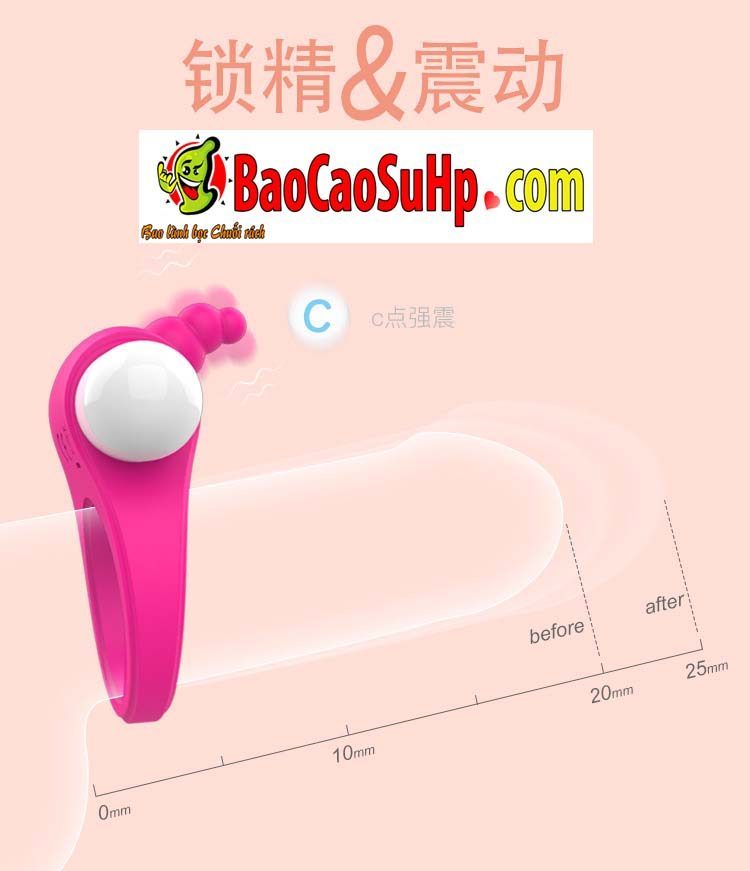 Vòng rung đeo dương vật Shand Hand Bulonhe kích thích cực mạnh