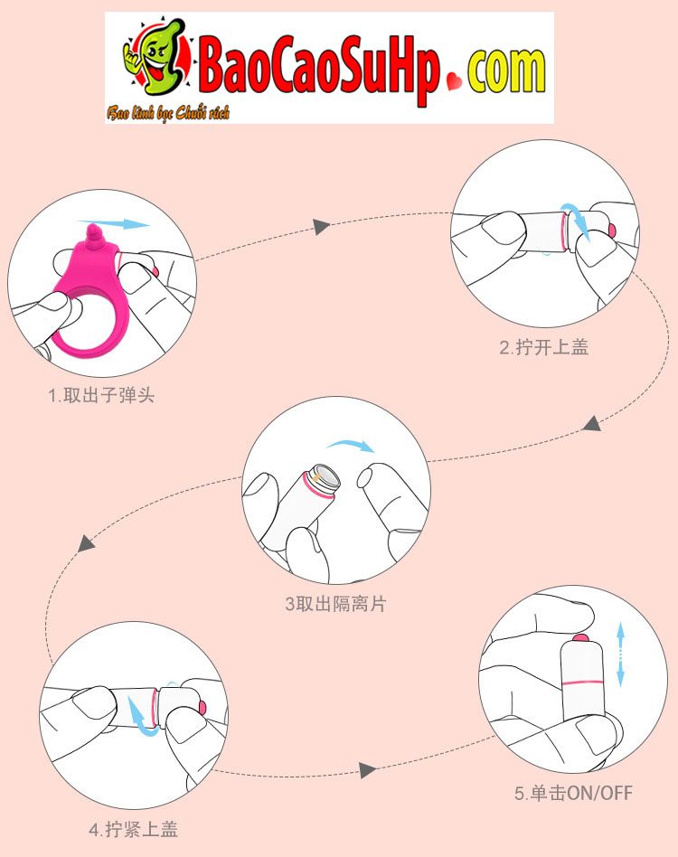 Vòng rung đeo dương vật Shand Hand Bulonhe kích thích cực mạnh