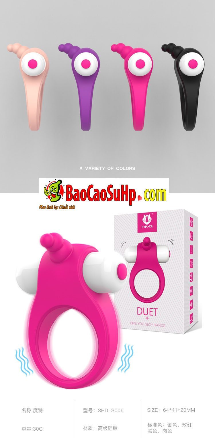 Vòng rung đeo dương vật Shand Hand Bulonhe kích thích cực mạnh