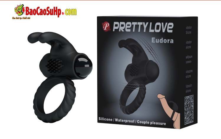 Vòng đeo rung Black Prettylove Eudora tai thỏ rung cực mạnh