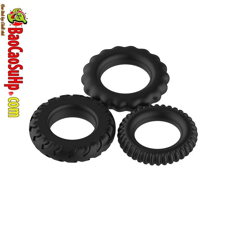 Bộ 3 vòng đeo dương vật chống xuất tinh sớm Baile Rock Claymore mềm dẻo