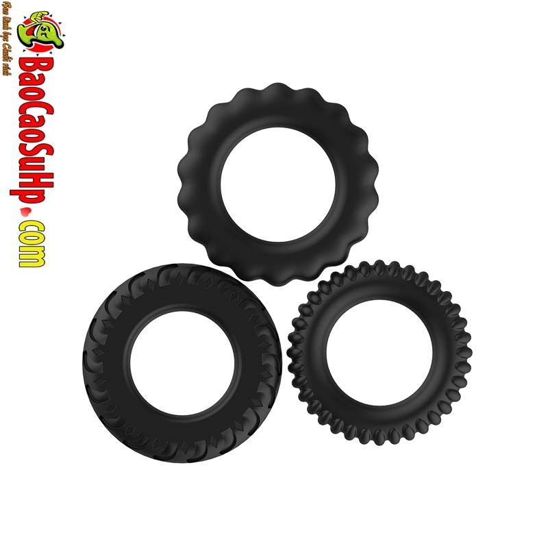 Bộ 3 vòng đeo dương vật chống xuất tinh sớm Baile Rock Claymore mềm dẻo