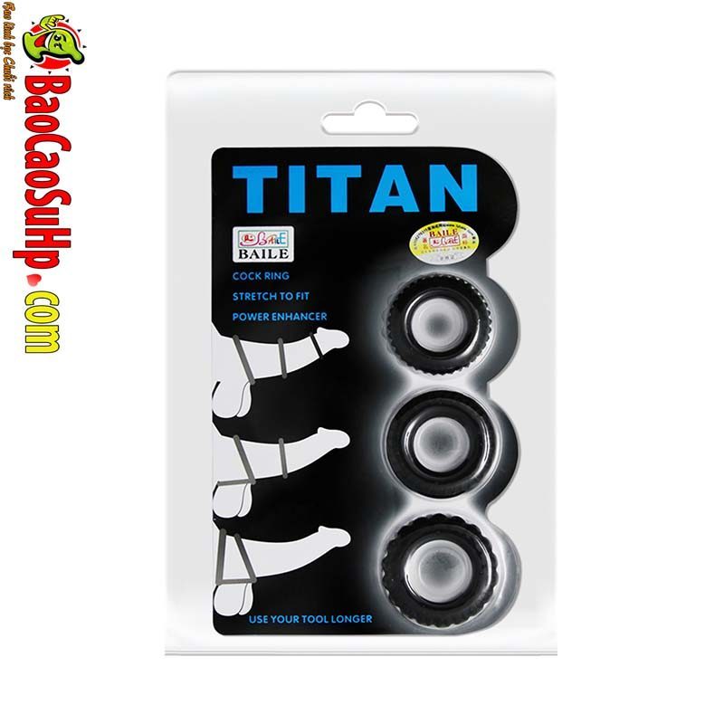 Bộ 3 vòng đeo dương vật chống xuất tinh sớm Baile Rock Claymore mềm dẻo