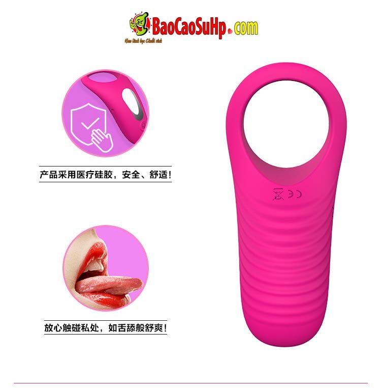 vong deo duong vat Shand S045 Klipper 12 - Vòng đeo dương vật rung Shand S045 Klipper Silicone mềm mại