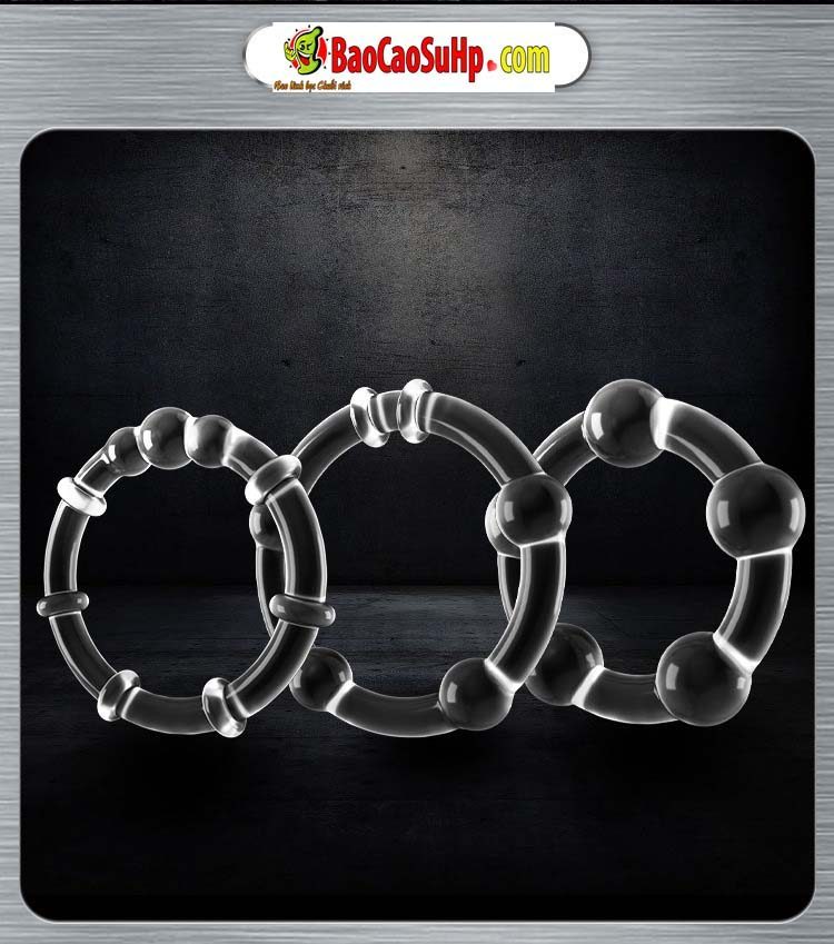 vong deo mizzzee stay hard 14 - Bộ vòng đeo dương vật 3 chiếc Mizzzee HARD trong suốt
