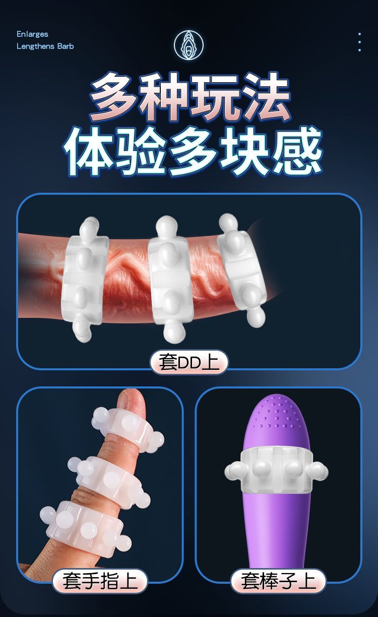Bộ vòng đeo dương vật Puppy 3 vòng bi to công nghệ Mỹ siêu bền
