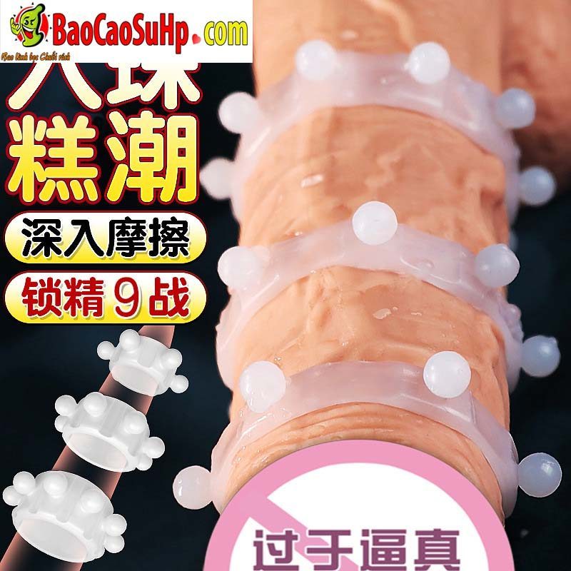 Bộ vòng đeo dương vật Puppy 3 vòng bi to công nghệ Mỹ siêu bền