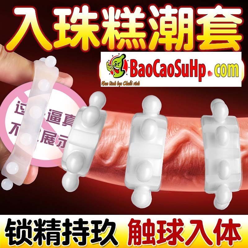 Bộ vòng đeo dương vật Puppy 3 vòng bi to công nghệ Mỹ siêu bền