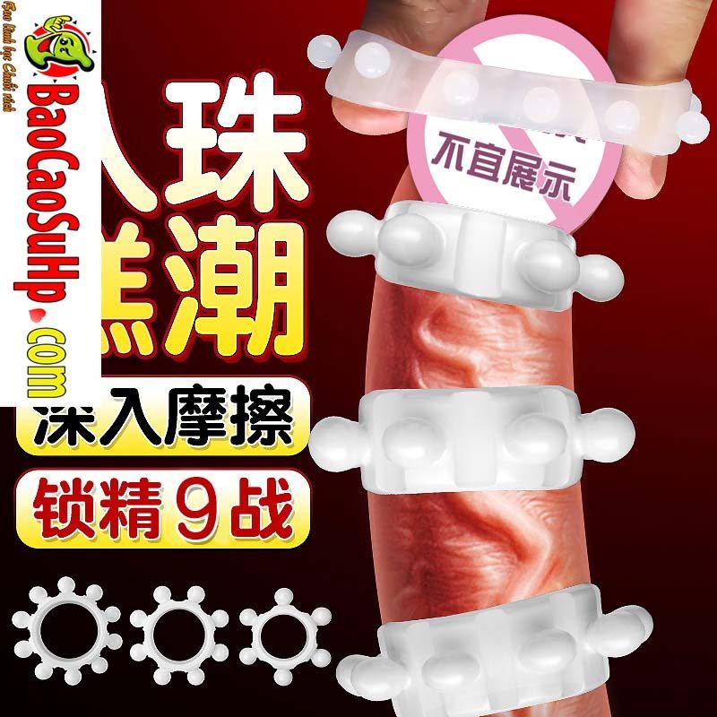 Bộ vòng đeo dương vật Puppy 3 vòng bi to công nghệ Mỹ siêu bền