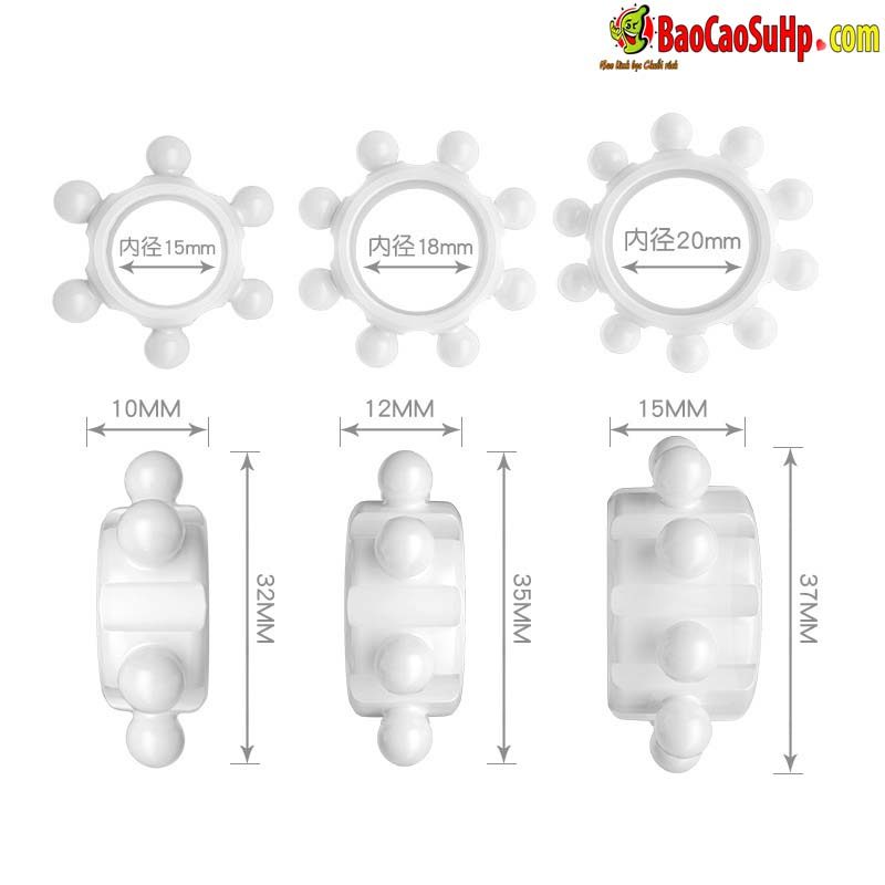 Bộ vòng đeo dương vật Puppy 3 vòng bi to công nghệ Mỹ siêu bền