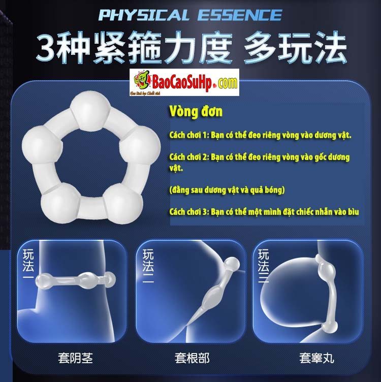 Vòng Silicone quấn chéo cho nam Alva siêu bền tăng khoái cảm