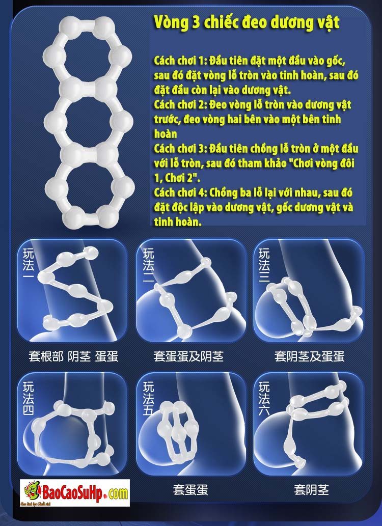 Vòng Silicone quấn chéo cho nam Alva siêu bền tăng khoái cảm