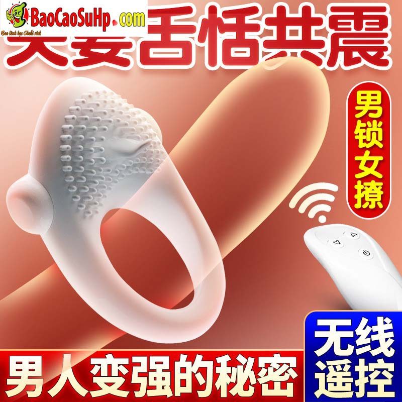 Vòng đeo dương vật rung điều khiển từ xa Jiuuy mềm mại trắng