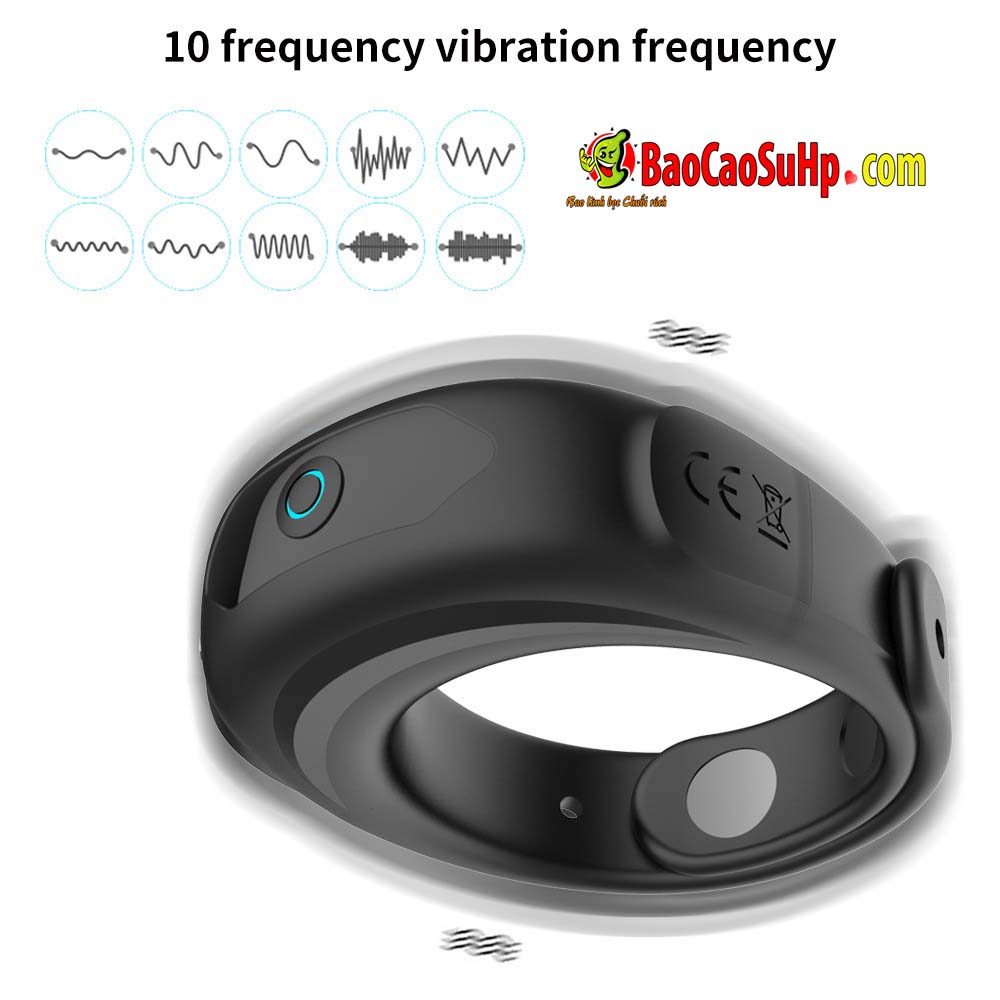 Vòng đeo dương vật rung Stamina Men Black Fit đa kích thước, tăng khoái cảm