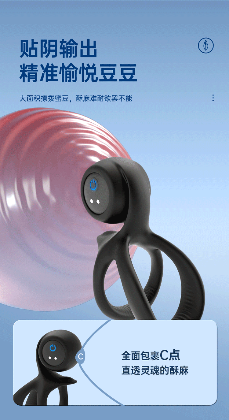 Vòng đeo dương vật ốc Ver 2 khóa bìu rung kéo dài thêm khoái cảm