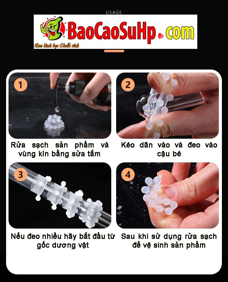 vong deo duong vat Mizzzee G 13 - Vòng bi 18 hạt đeo cho dương vật tăng khoái cảm Mizzzee G