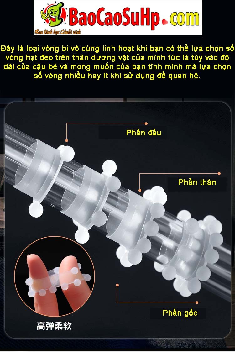 vong deo duong vat Mizzzee G 7 - Vòng bi 18 hạt đeo cho dương vật tăng khoái cảm Mizzzee G