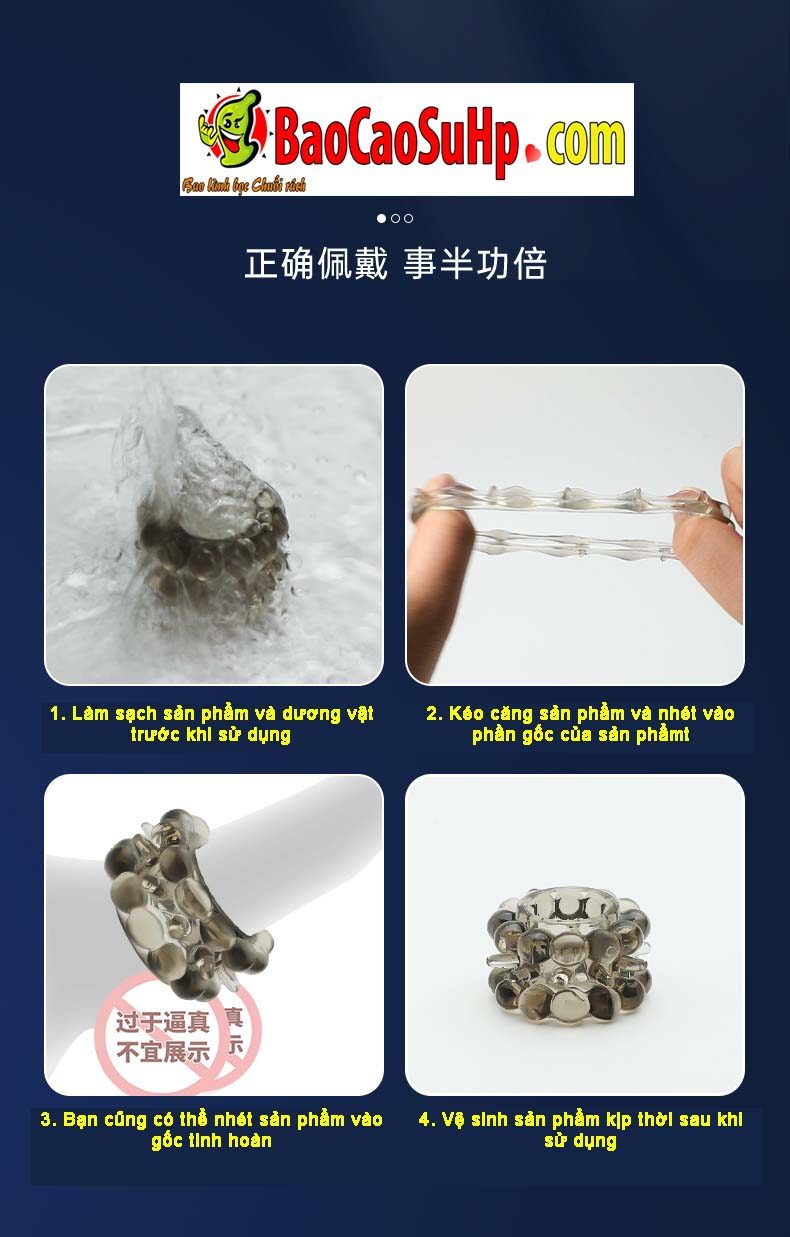 vong deo bi Mizzzee Dizzzmen 7 - Vòng đeo bi 12 bi double gai siêu mềm bám Mizzzee Dizzzmen