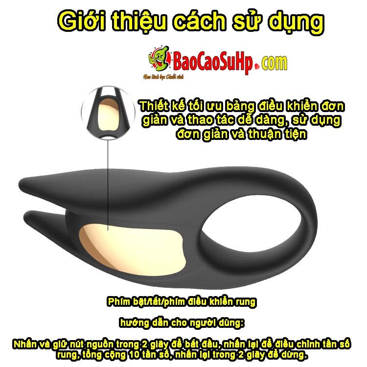 Vòng rung đa năng Head Horn kích thích cực mạnh, nhỏ gọn