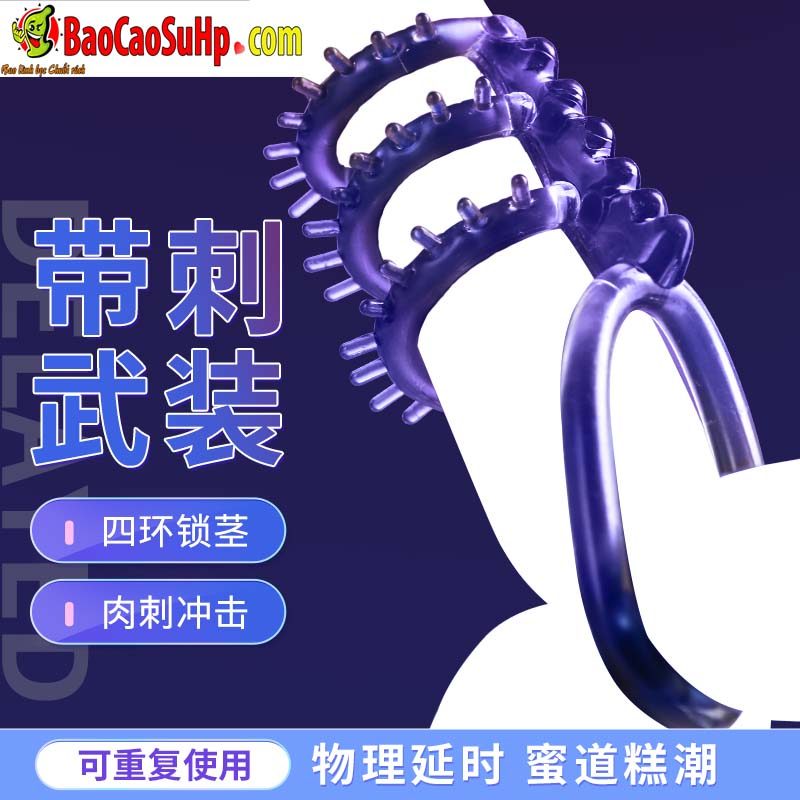 Vòng đeo dương vật Mizzzee Gai gân nổi kích thích cực mạnh