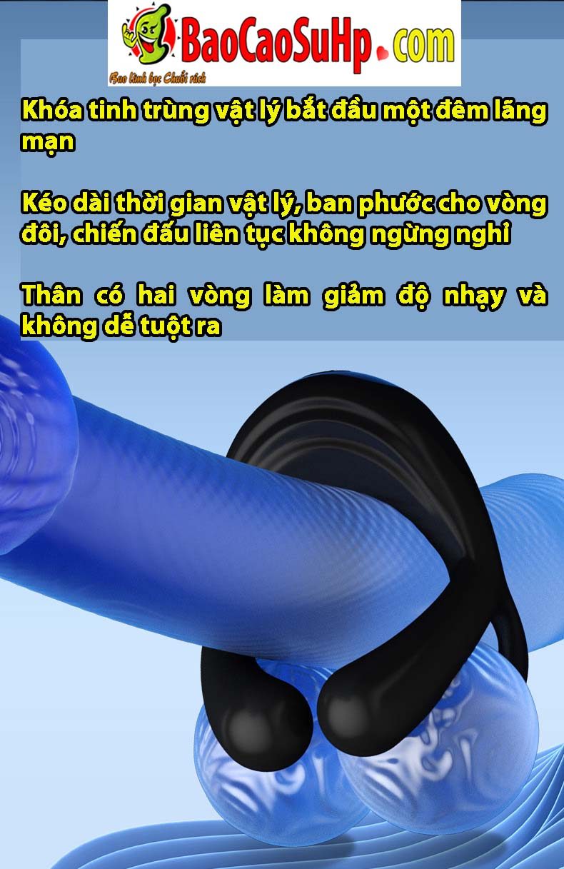 Vòng đeo dương vật Ver II Afra rung mạnh tăng khoái cảm đôi