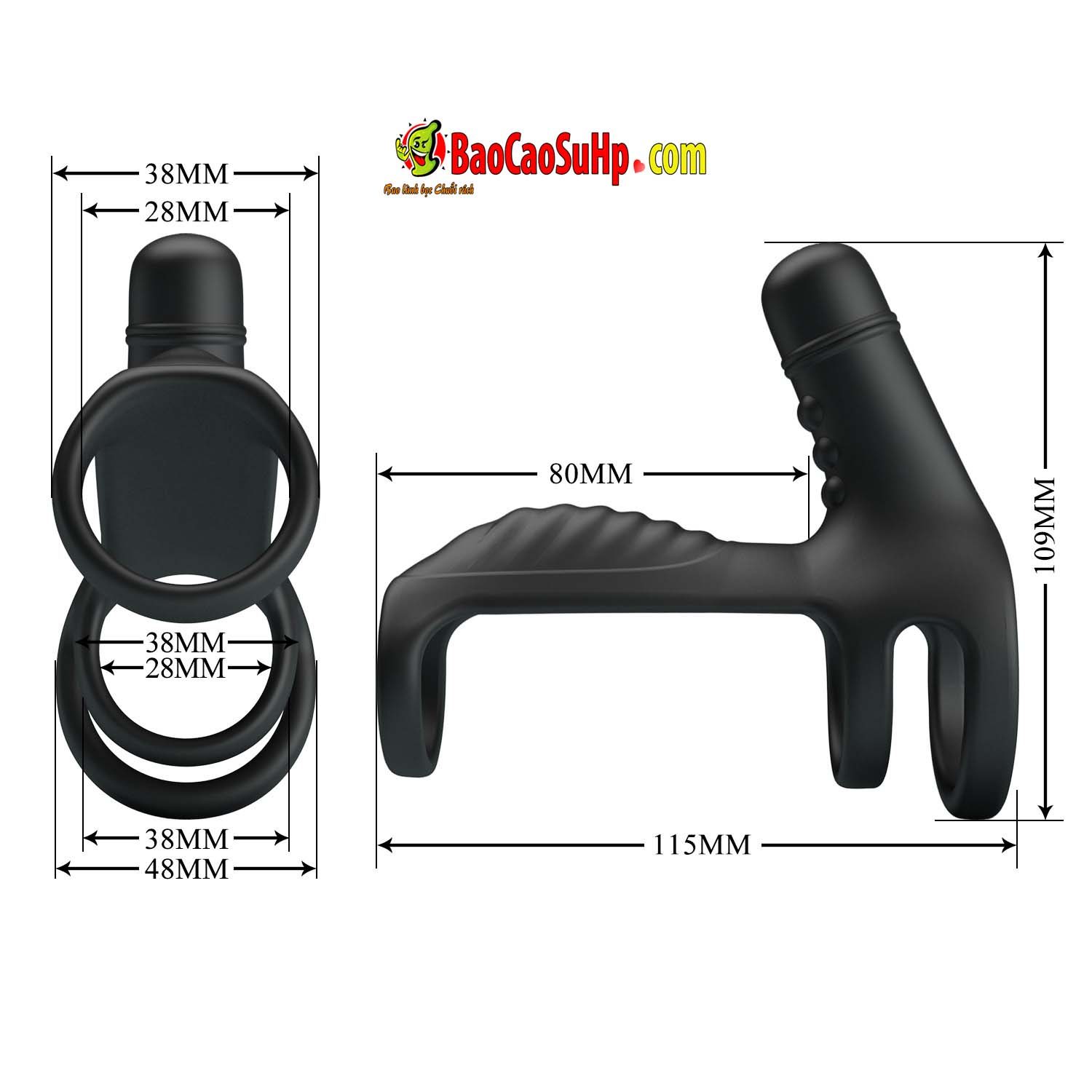 vong deo duong vat Prettylove Penis Sling 210276 V2 11 - Vòng đeo dương vật Baile Prettylove Penis Sling 210276 V2 rung mạnh mẽ