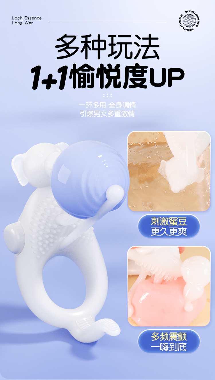 vong deo duong vat Jiuuy Long War Elephan 10 - Vòng đeo dương vật điều khiển từ xa Jiuuy Long War Elephan