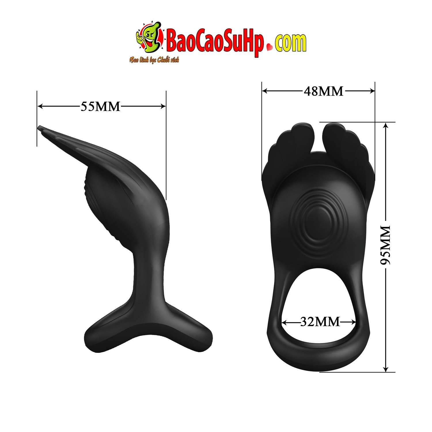 vong deo duong vat Prettylove Silla 10 - Vòng đeo dương vật Prettylove Silla rung 7 chế độ kéo dài thời gian quan hệ