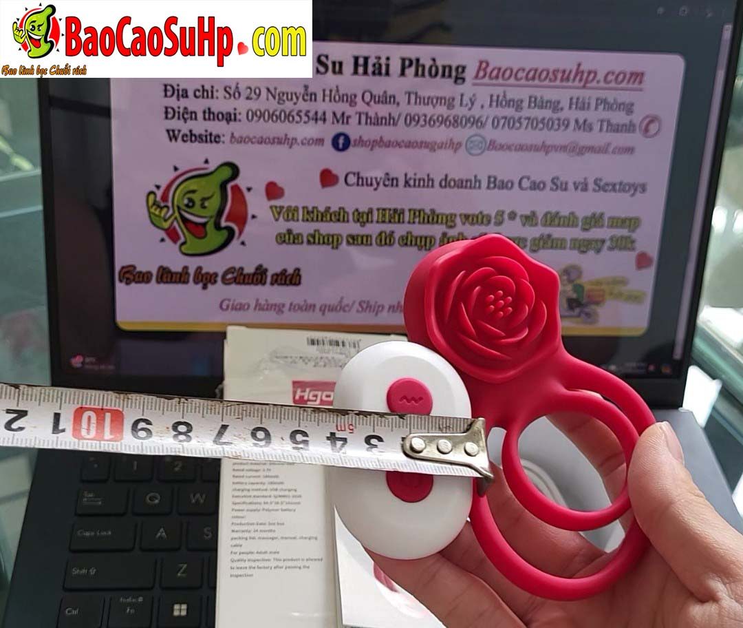 Vòng đeo dương vật HGOD ROSE rung điều khiển từ xa an toàn bền bỉ