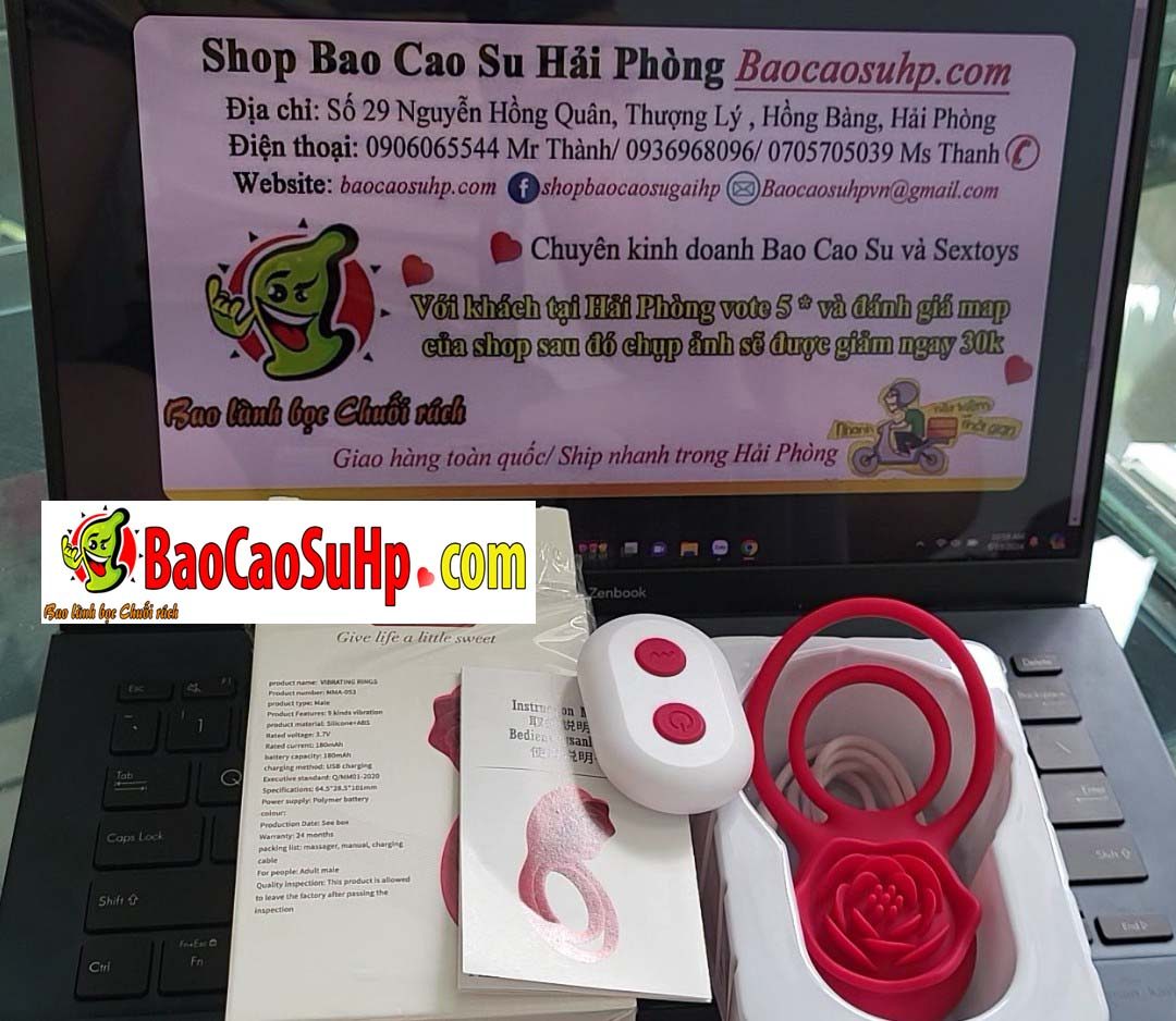 Vòng đeo dương vật HGOD ROSE rung điều khiển từ xa an toàn bền bỉ